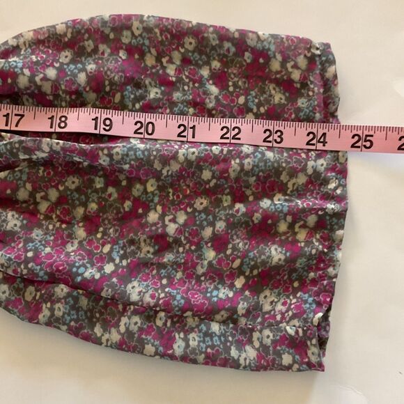 Esprit Y2K Whimsigoth Babydoll Tunic Top 10 Pink Micro Floral Fairy Semi Sheer - Picture 13 of 14